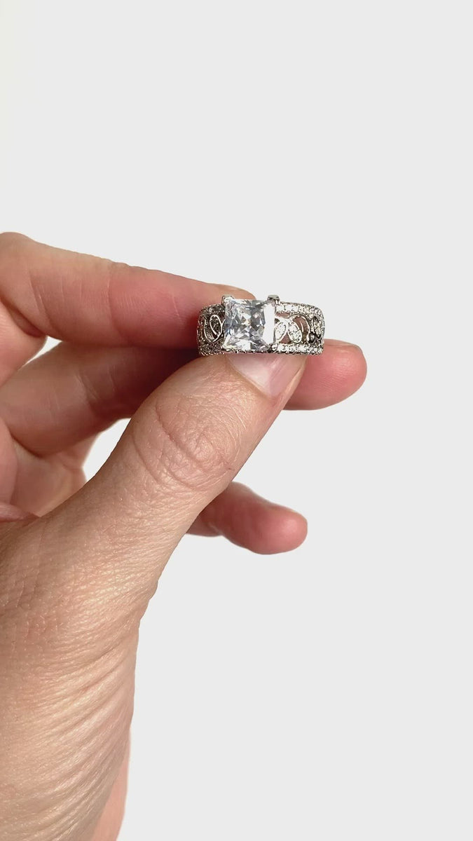 Bali 18k Gold Dipped Elegant Topaz Engagement Ring – LB